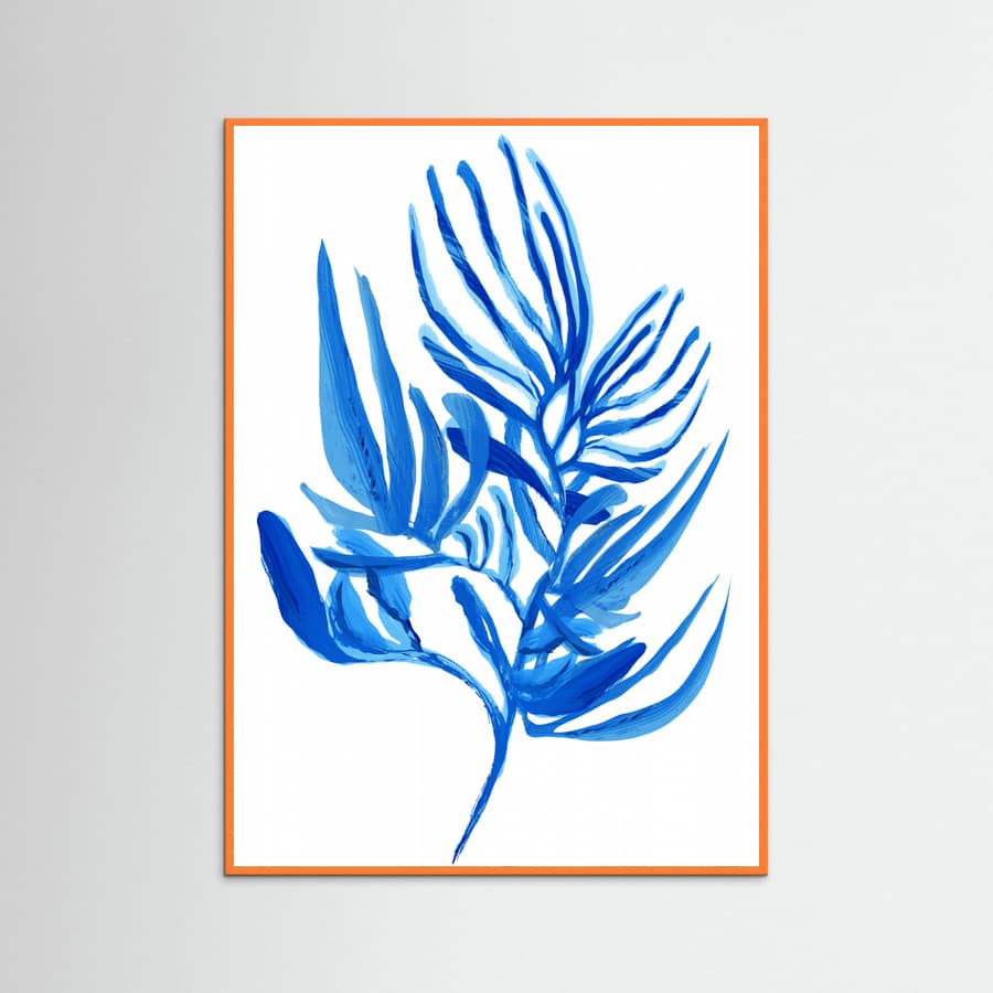 Blue Aquatic Plant Poster 6 – poster and art print