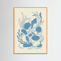 Orange Wood Blue Bloom Study