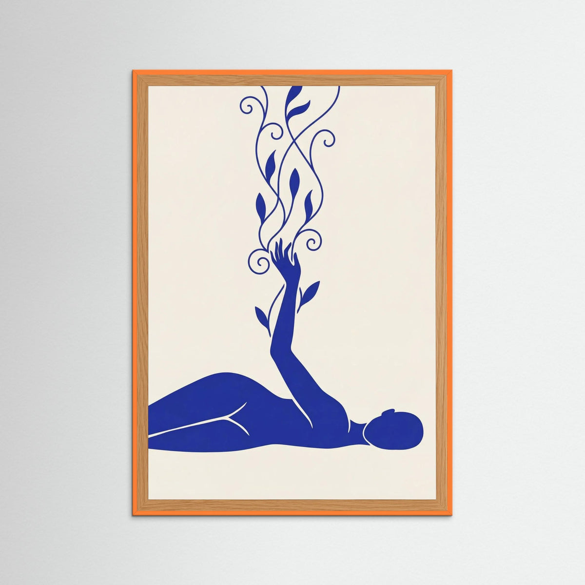 Orange Wood Blue Contemplation