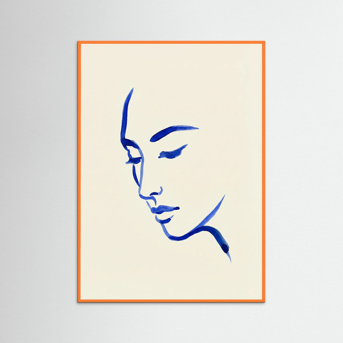 Orange Wood Blue Contemplation