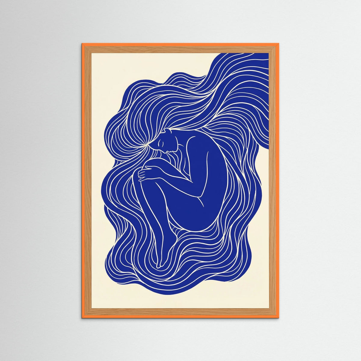 Orange Wood Blue Embrace 1