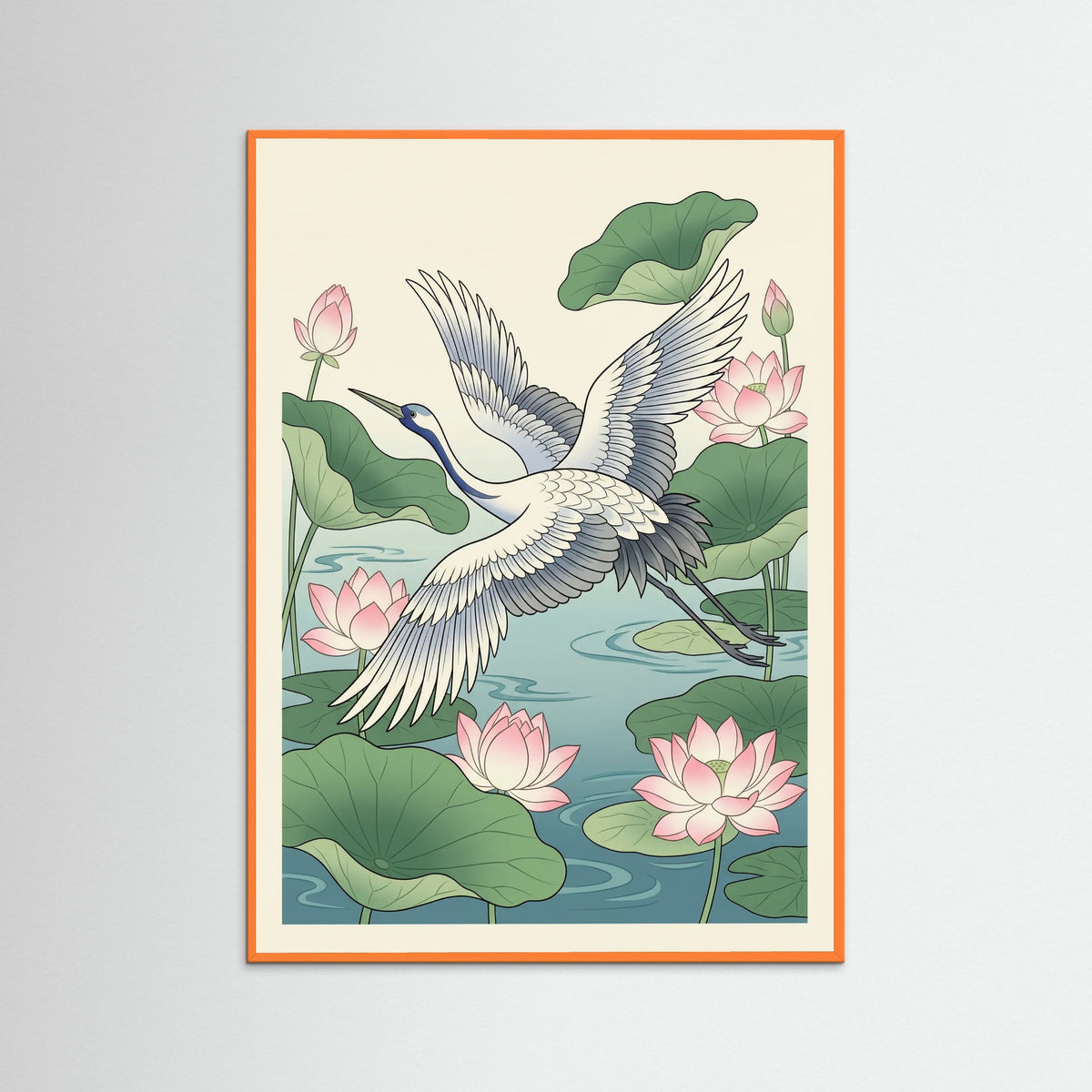 Orange Wood Blue Iris Bloom