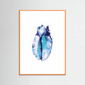 Blue Seashell On White Background No5 Poster – Poster und Kunstdruck