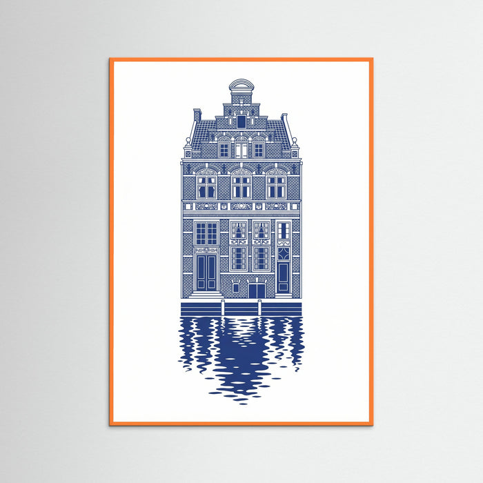 Orange Wood Blue Urban Sketch