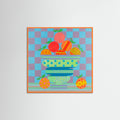 Orange Wood Blues and Oranges Poster