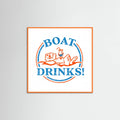 Boat Drinks Cocktail Drinking Otter Poster – Poster und Kunstdruck