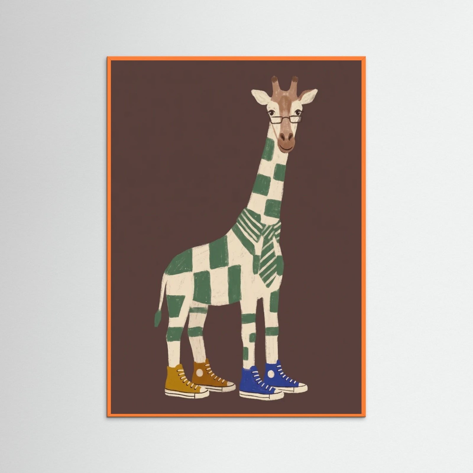 Orange Wood Bohemian Elephant