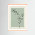 Orange Wood Bohemian Floral Sketch