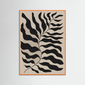 Orange Wood Bohemian Frond Abstract