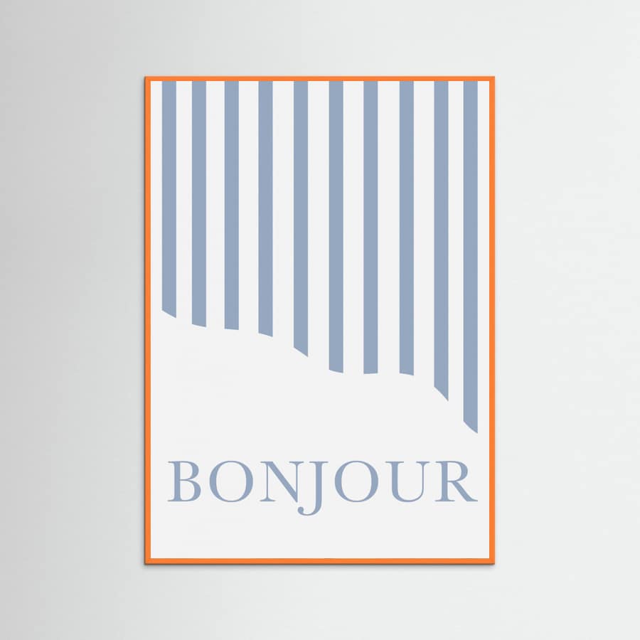 Póster Bonjour Stripes – póster e impresión artística