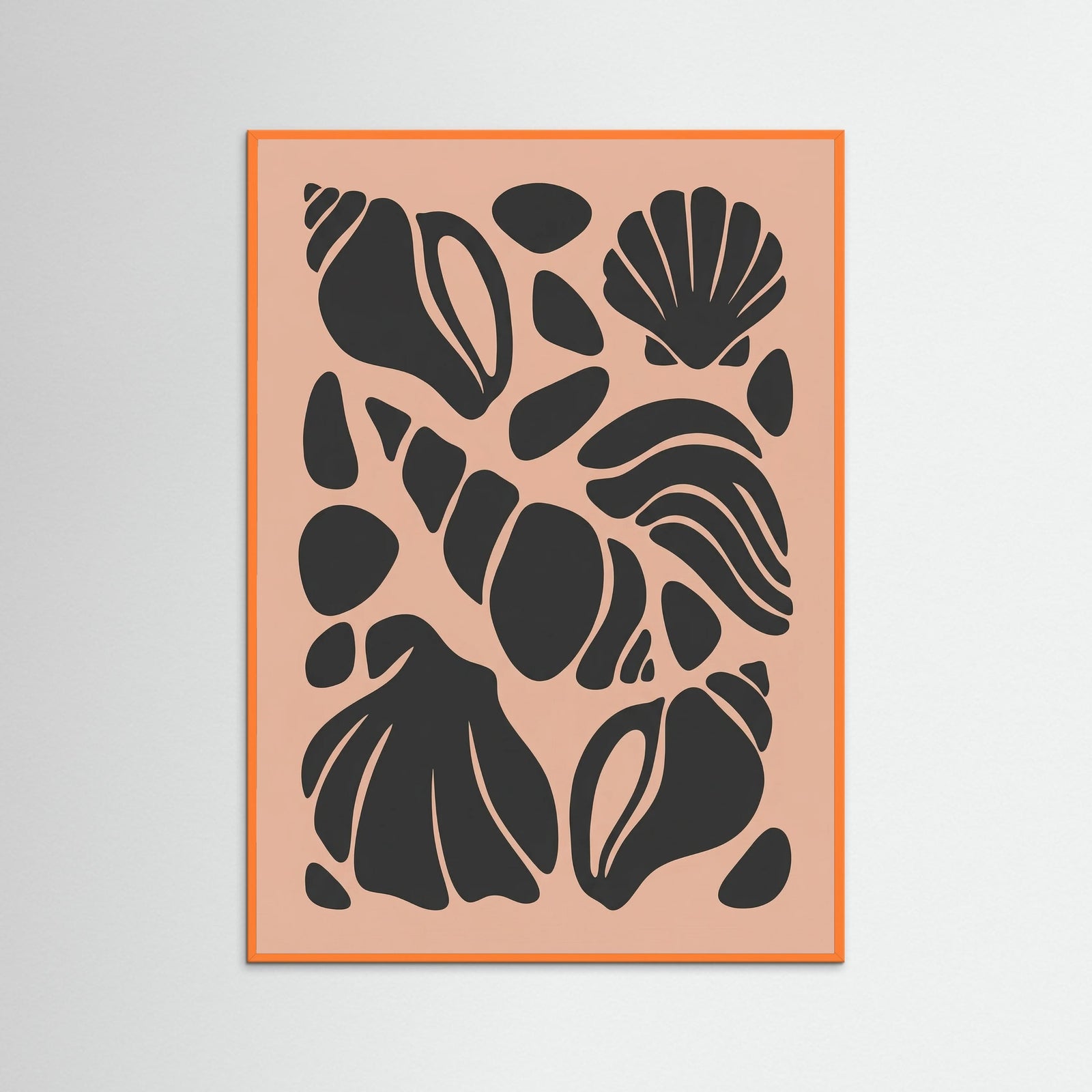 Orange Wood Botanical Cutouts