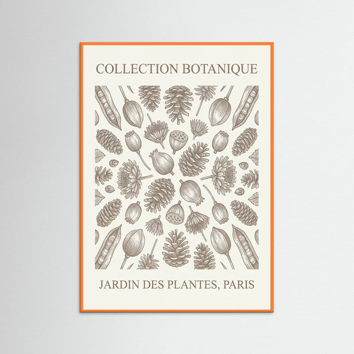 Orange Wood Botanical Etchings