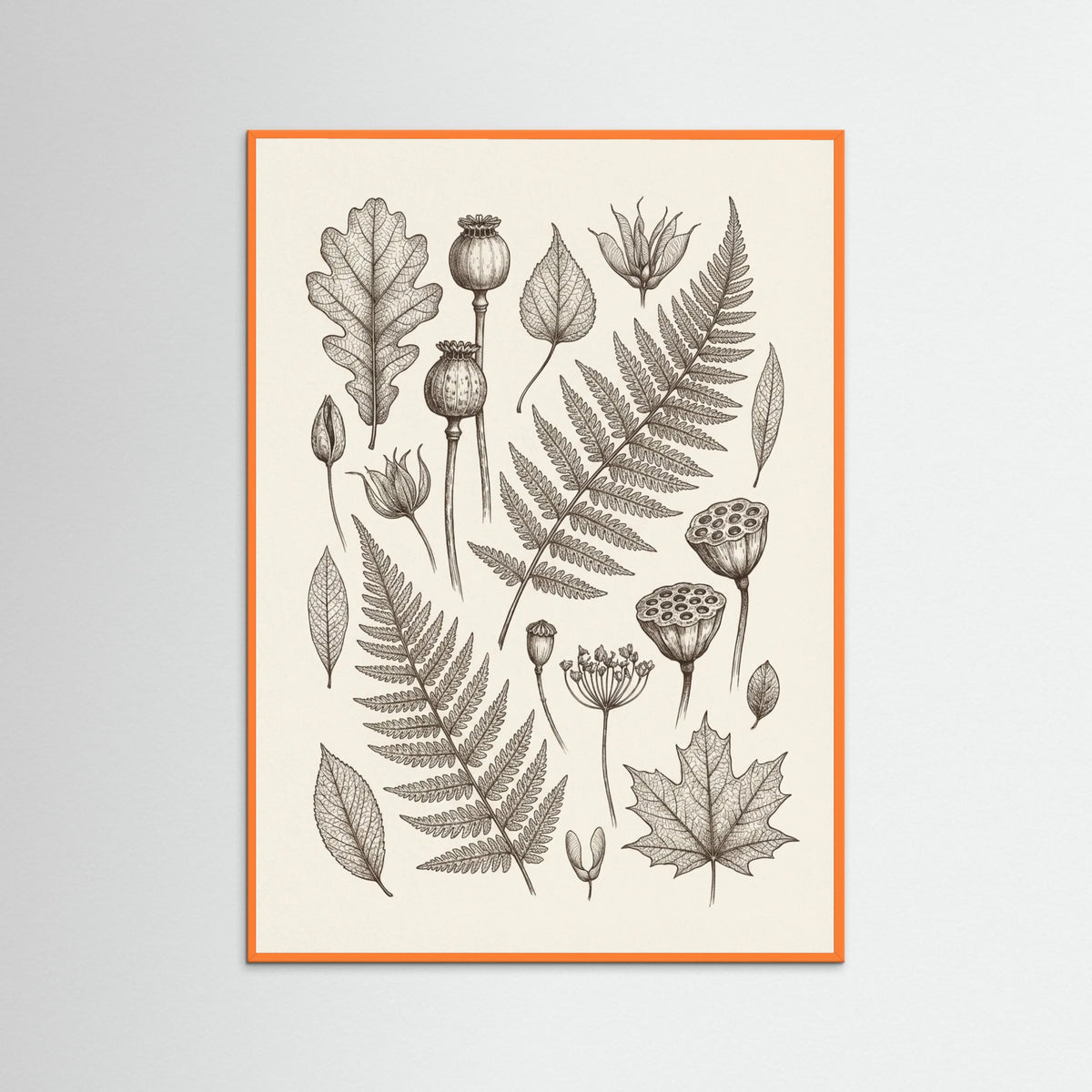 Orange Wood Botanical Intricacy