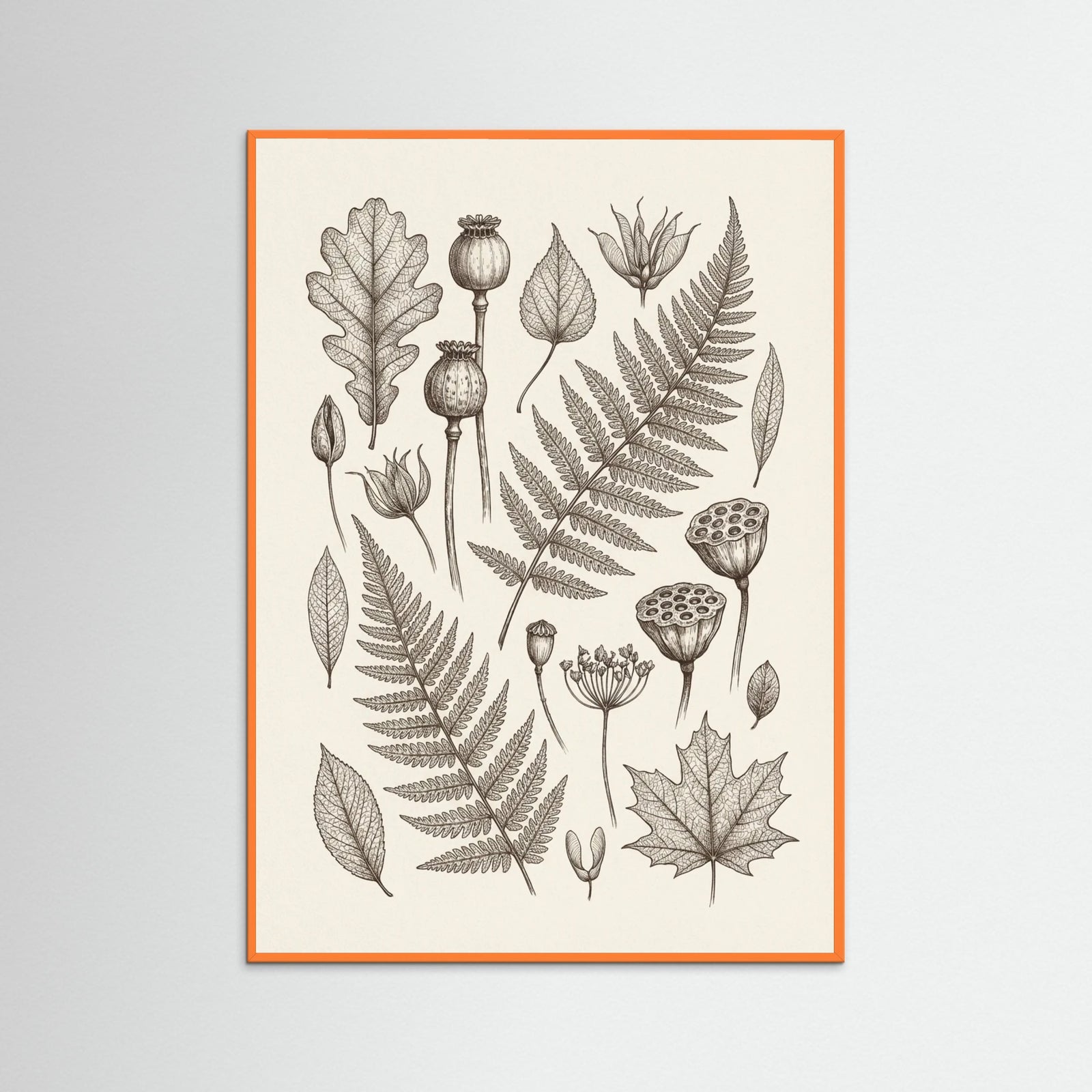 Orange Wood Botanical Intricacy