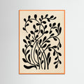 Orange Wood Botanical Silhouette Black