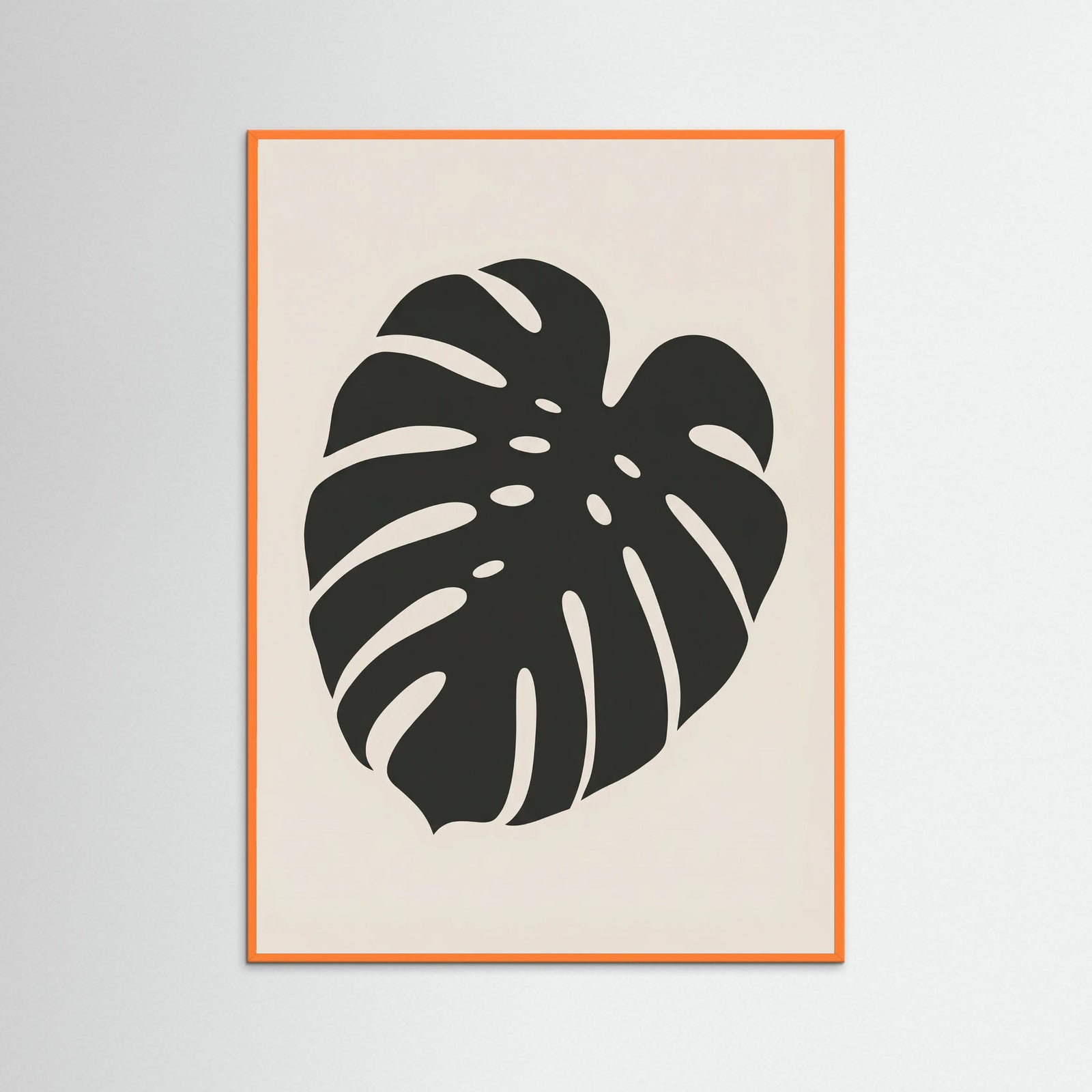 Orange Wood Botanical Silhouette