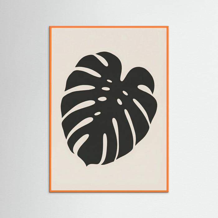 Orange Wood Botanical Silhouette