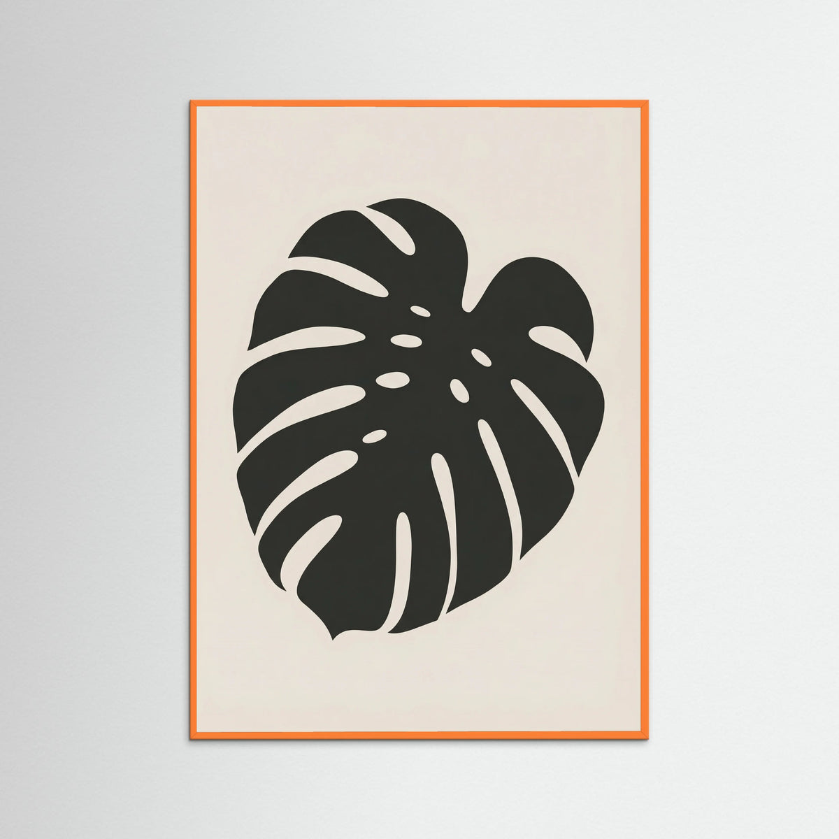 Orange Wood Botanical Silhouette