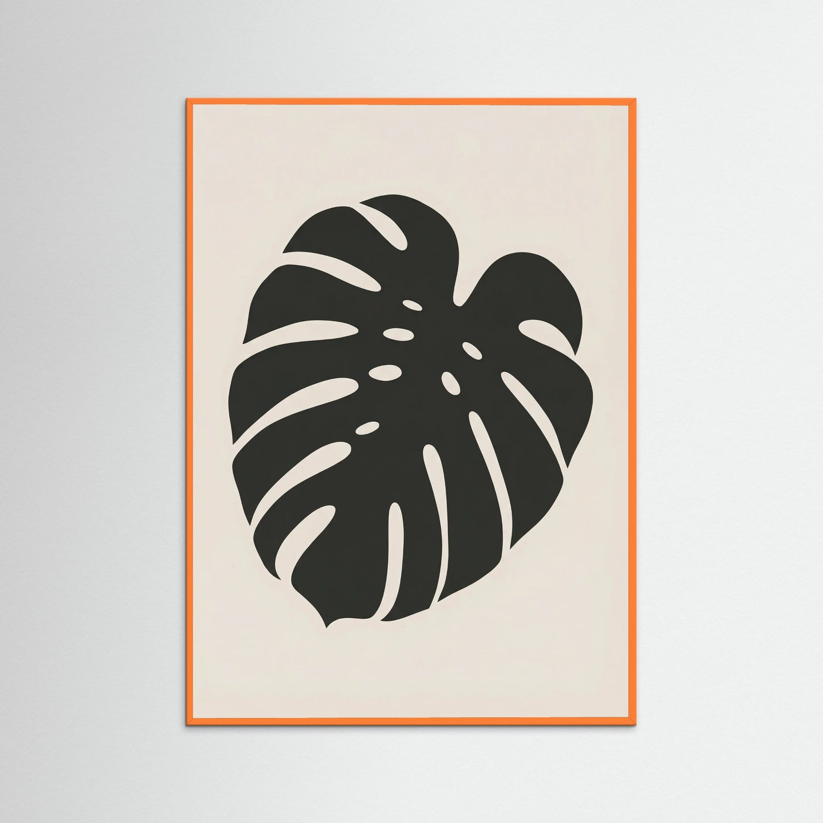 Orange Wood Botanical Silhouette