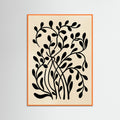 Orange Wood Botanical Silhouette