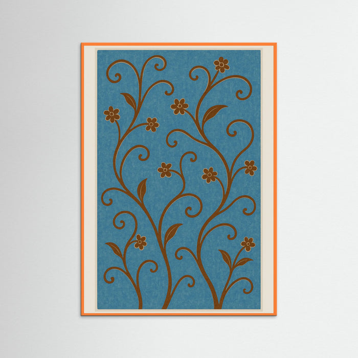 Orange Wood Botanical Vines