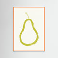Orange Wood Brushstroke Apple Slice