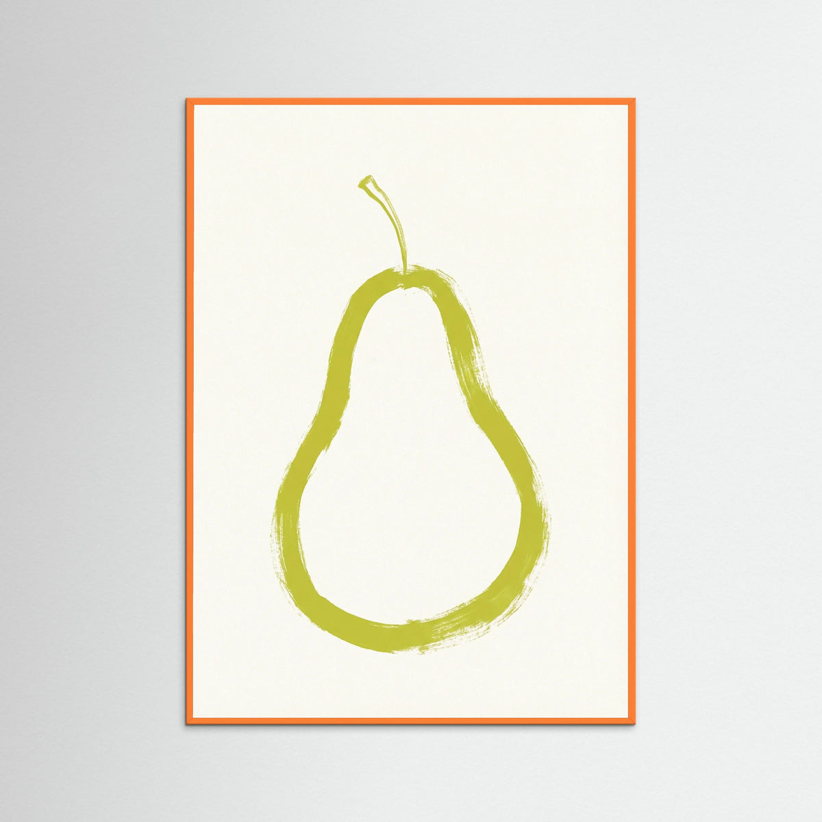 Orange Wood Brushstroke Apple Slice