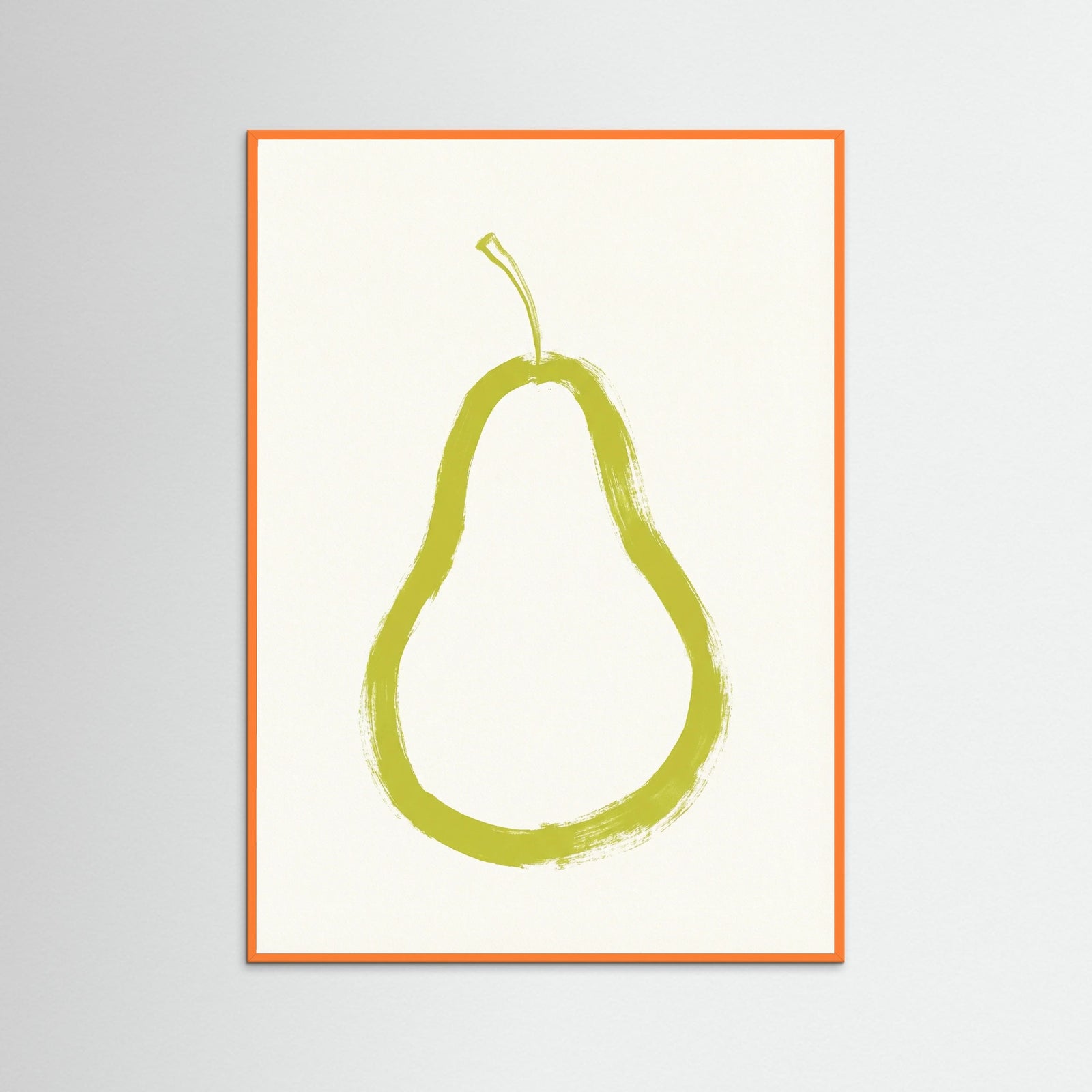 Orange Wood Brushstroke Apple Slice