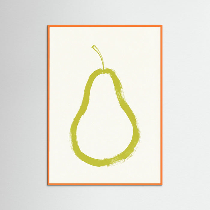 Brushstroke Apple Slice – poster and art print