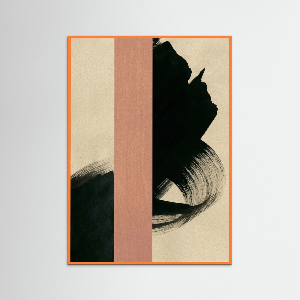 Orange Wood Brushstroke Balance
