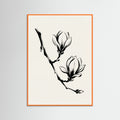 Orange Wood Brushstroke Blooms