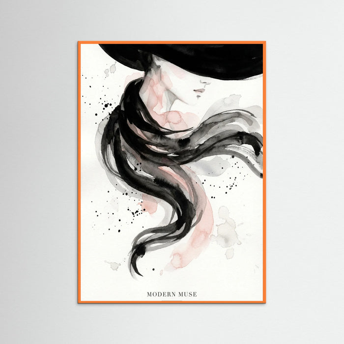 Orange Wood Brushstroke Chic