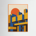Orange Wood Brutalist Dawn