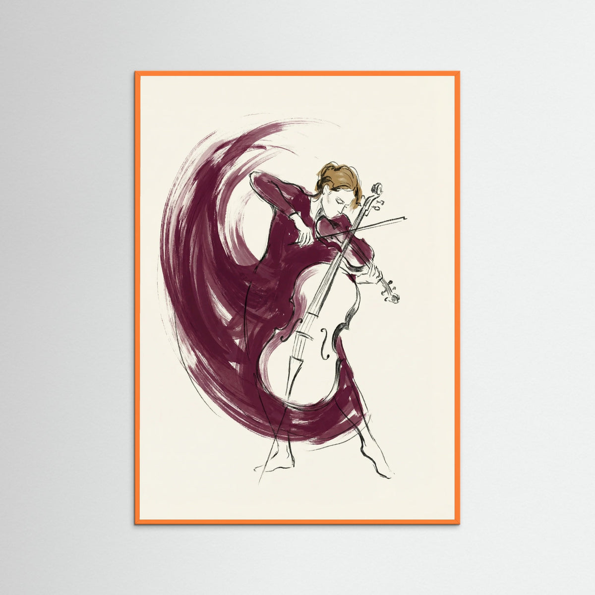Orange Wood Burgundy BalletS