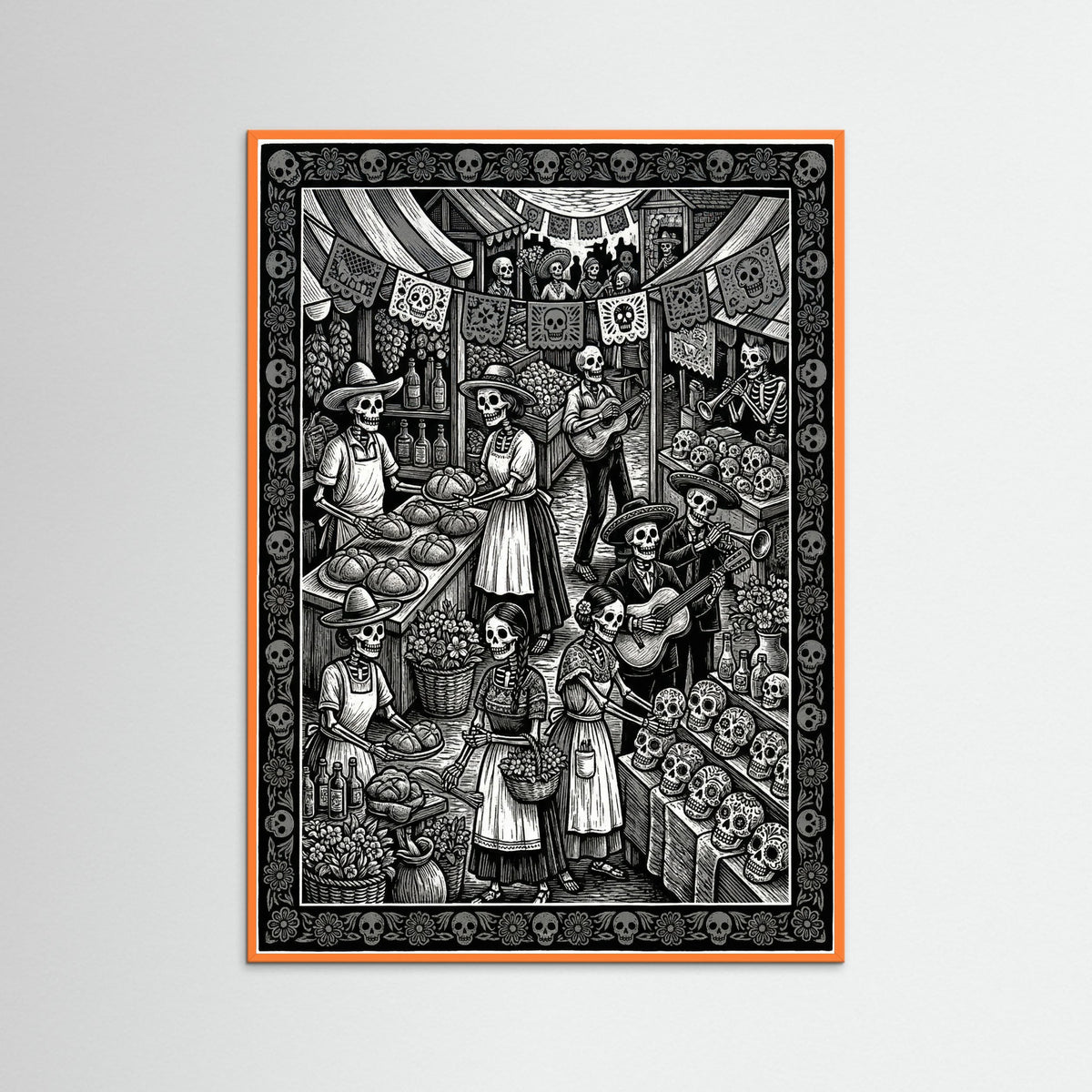 Orange Wood Calavera Tapatia Chronicle