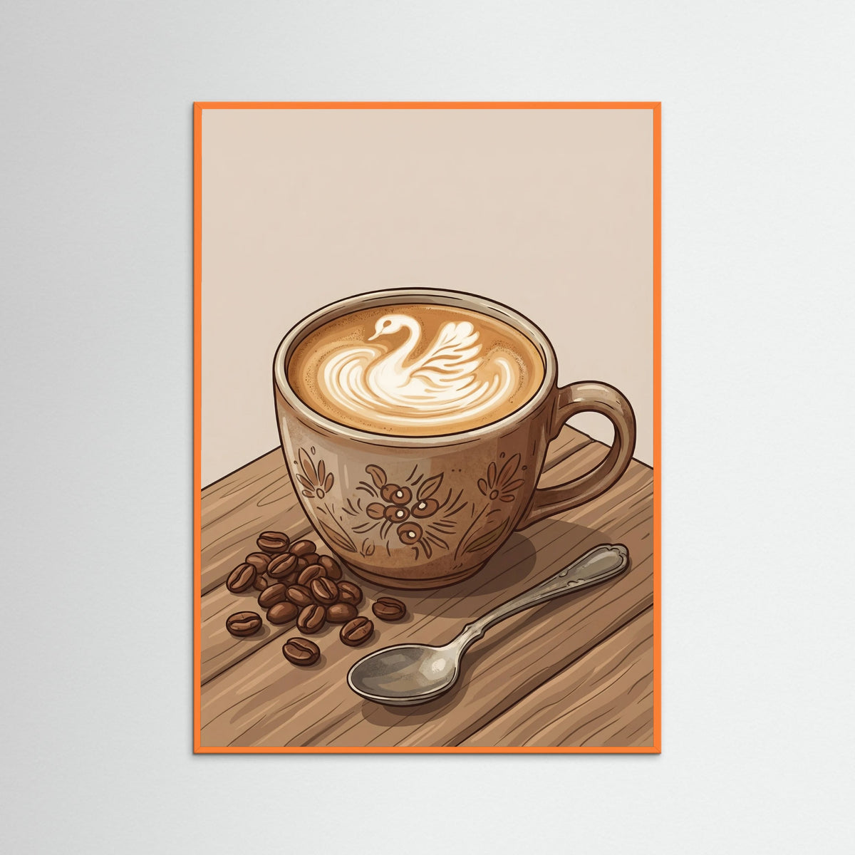 Orange Wood Cappuccino Bliss