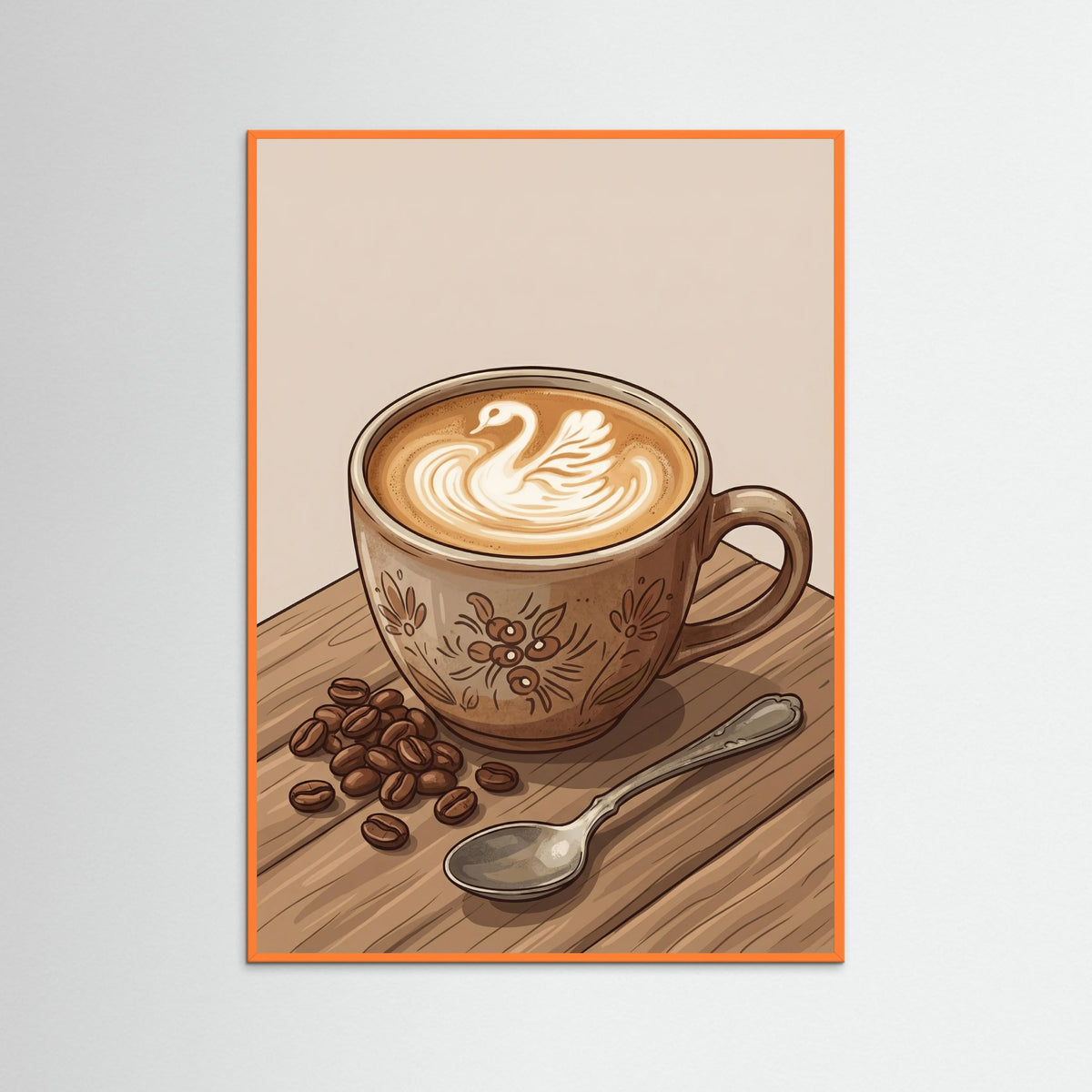 Orange Wood Cappuccino Bliss