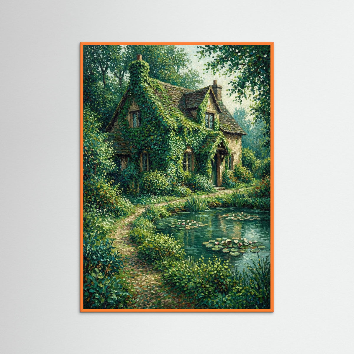 Orange Wood Castle by Lake