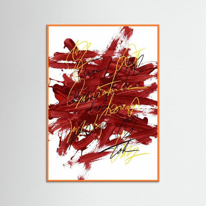 Orange Wood Catalan Strokes