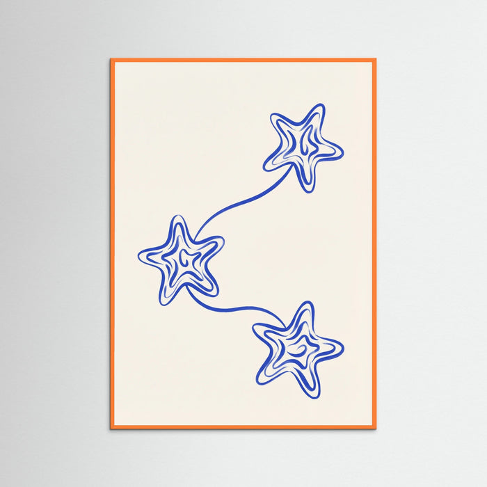 Orange Wood Celestial Blooms