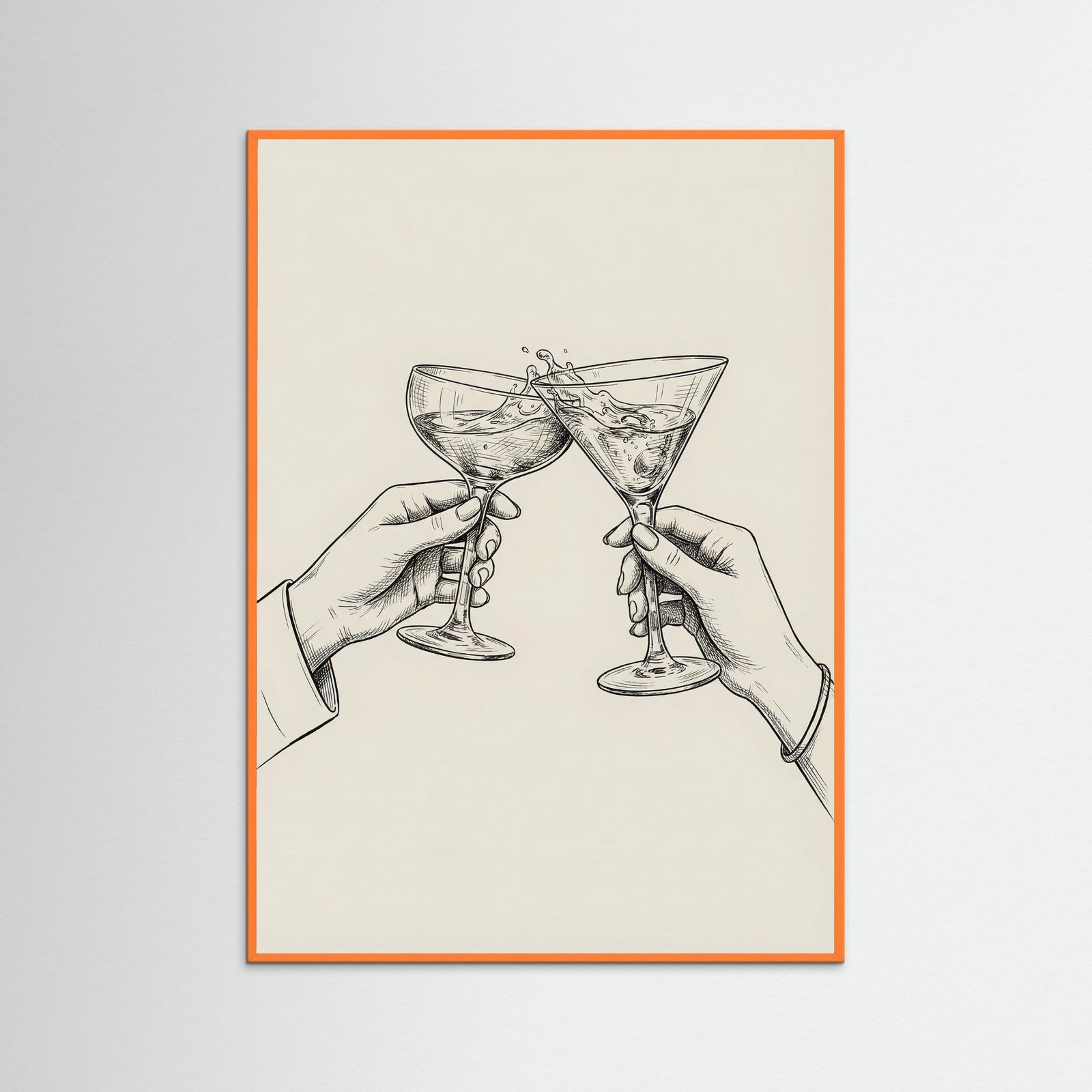 Orange Wood Cheers Together