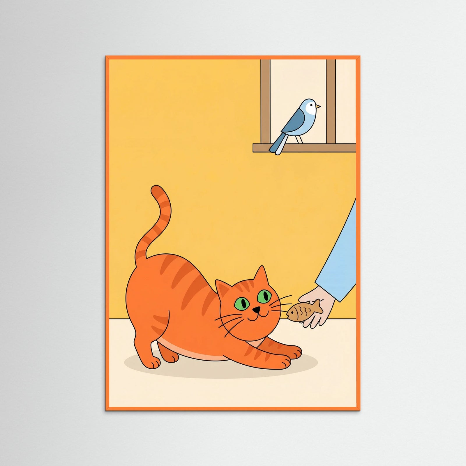 Orange Wood Childish Pet Love