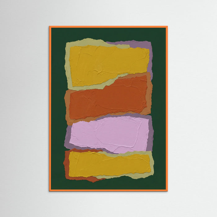 Orange Wood Chromatic Grid Study