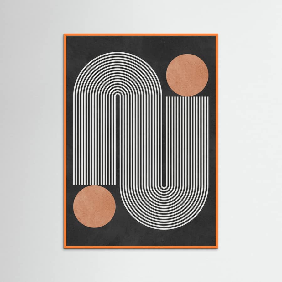 Circles on black background 1 Poster – poster and art print
