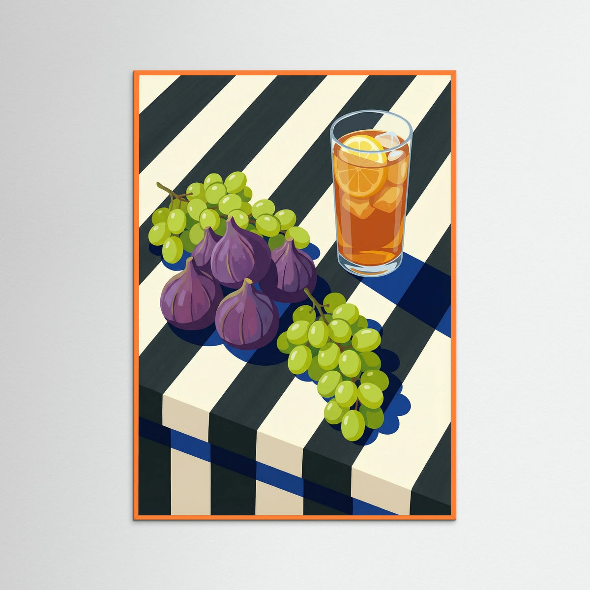Orange Wood Citrus Checkers