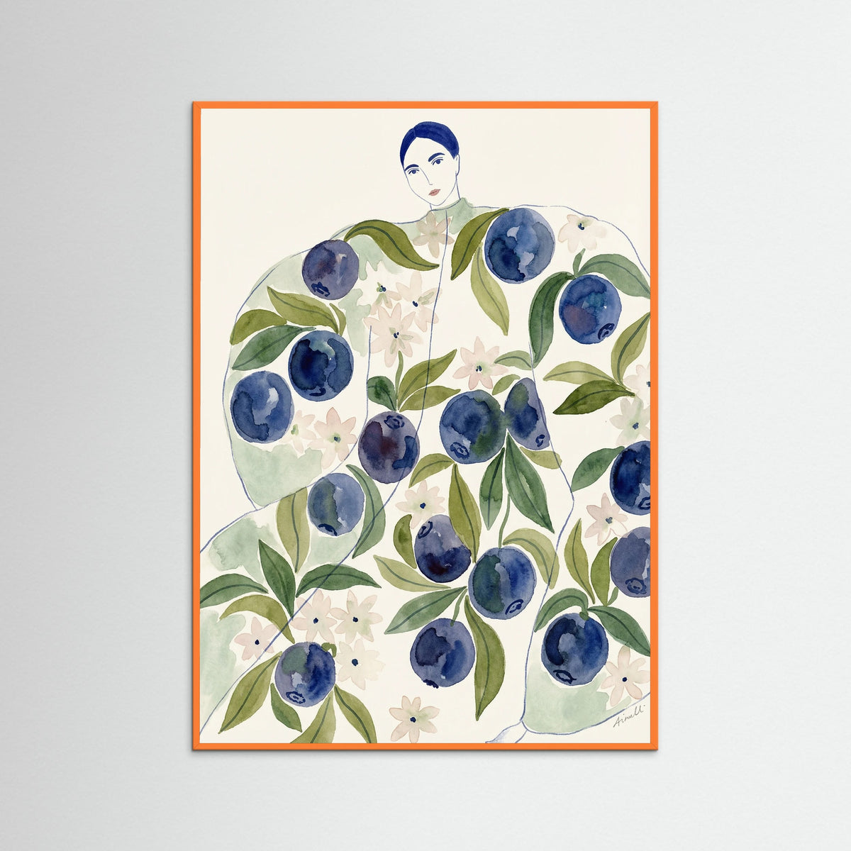 Orange Wood Citrus Kimono Elegance