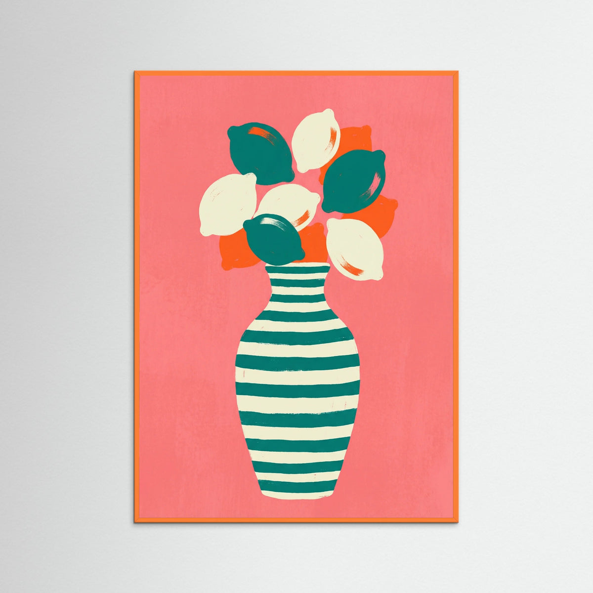 Orange Wood Citrus Stripes