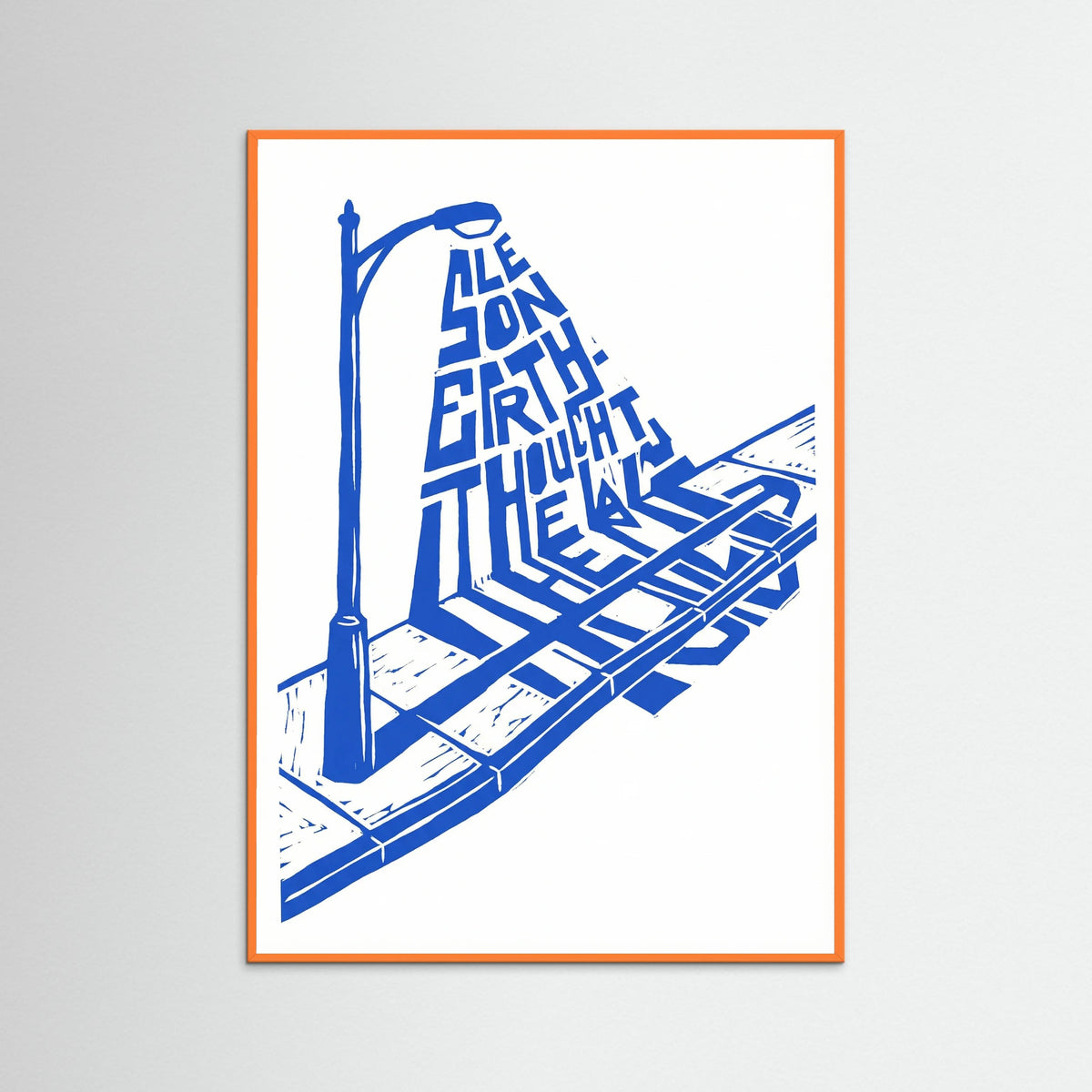 Orange Wood City Abstraction