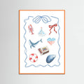 Coastal Collage Poster – poster and art print