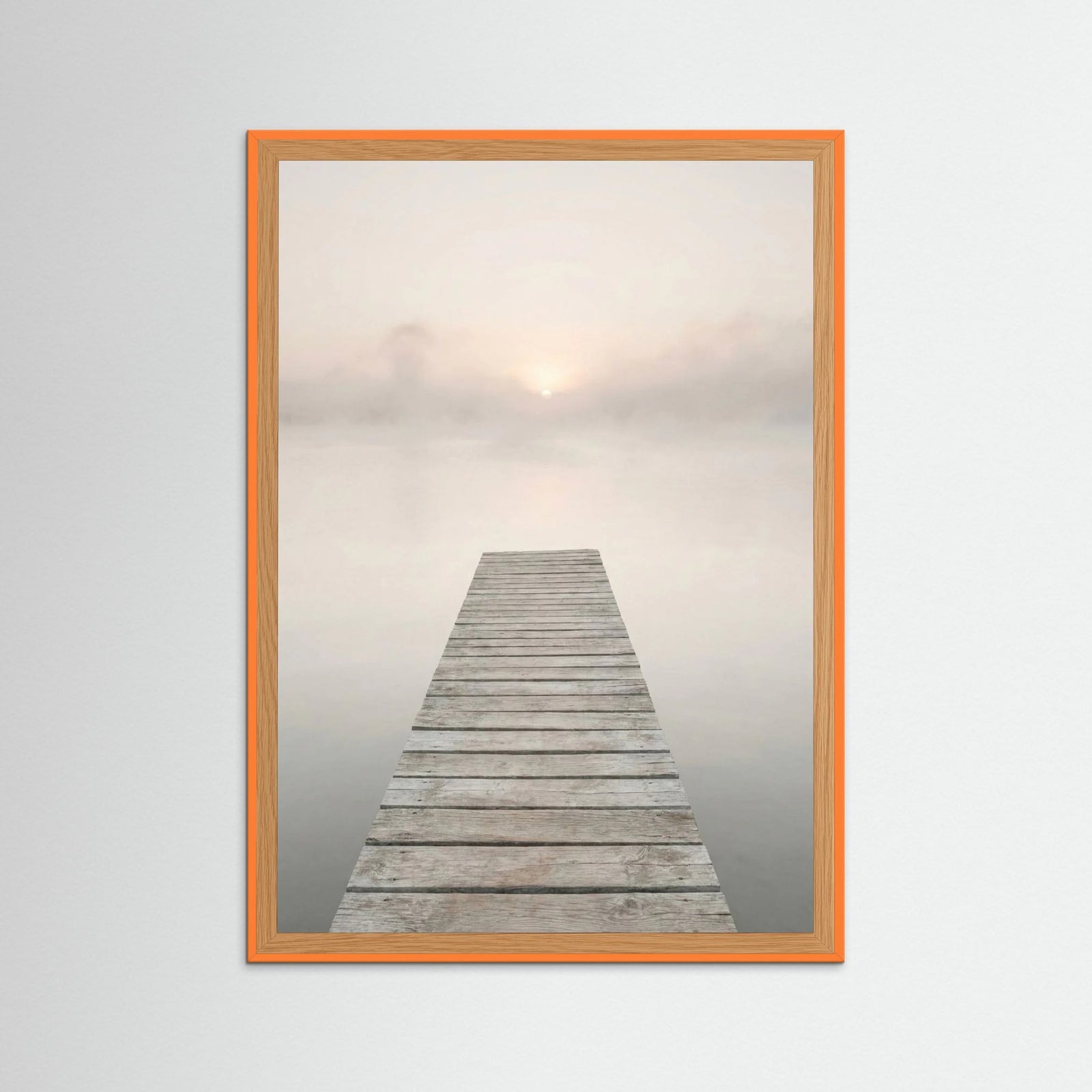 Orange Wood Coastal Serenity